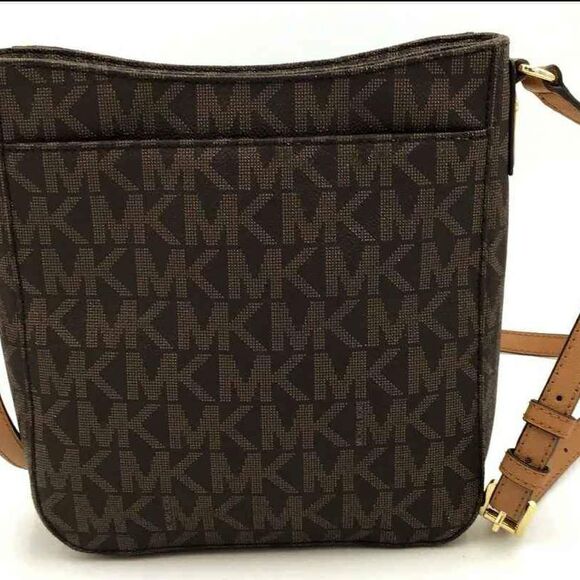 NEW Michael Kors MK Designer Hamilton Traveler Brown Crossbody Bag Purse Handbag - Picture 10 of 10